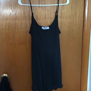 Black spaghetti strap romper